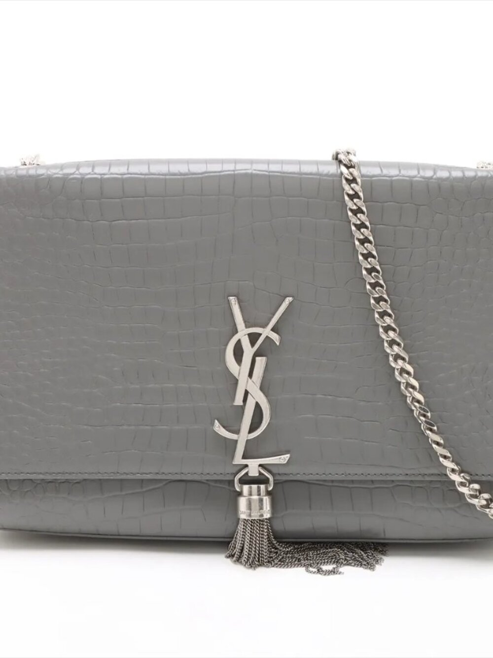 YSL Gray Chain Flap Bag S41 MOG